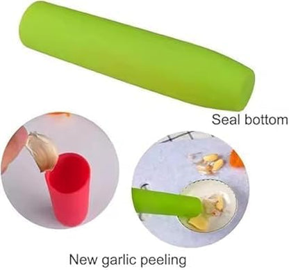 Garlic Peeler Tube Silicone Garlic Skin Remover Roller Garlic Tube Rollers,Quick/Easy Peeling Garlic Cloves, Practical Garlic Kitchen Tools Garlic Roller (Black)