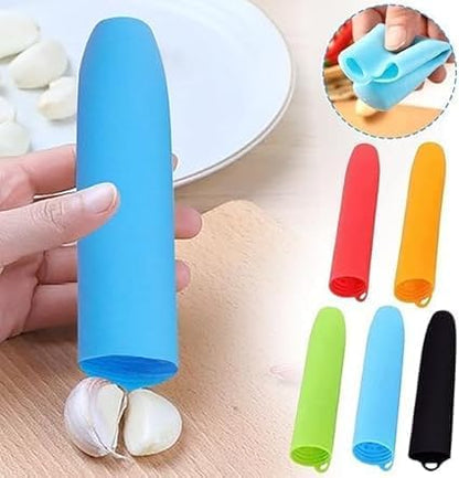 Garlic Peeler Tube Silicone Garlic Skin Remover Roller Garlic Tube Rollers,Quick/Easy Peeling Garlic Cloves, Practical Garlic Kitchen Tools Garlic Roller (Black)