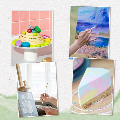 6pcs Cake Painting Brushes Food Safe Paint Brushes Cookie Decorating Paint Brush Food Baking Painting Brush for Cake Pastry Cookie Decorating for Basting, Cooking, Baking