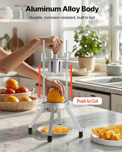 Commercial French Fry Cutter, Stainless Steel Vegetable Fruit Chopper with 3 Replacement Blades 1/2-Inch 3/8-Inch 1/4-Inch, Manual Potato Slicer Dicer for Restaurants & Home Kitchen