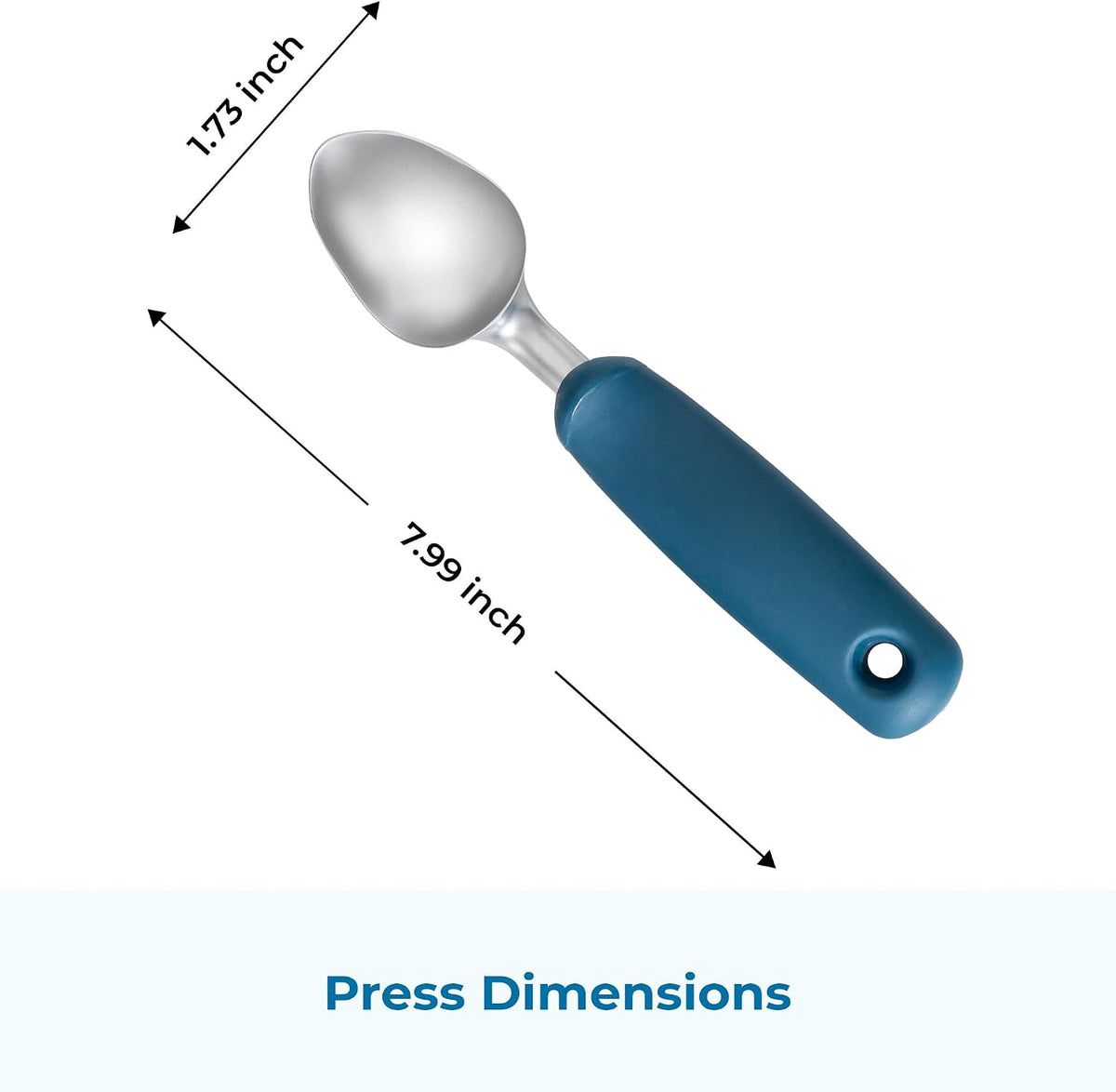 Can Opener, Manual Stainless Steel Can Opener with Premium Zinc Alloy Construction, Large Turning Knob, Magnetic Lid Lifter and Ergonomic TPE Non-Slip Grip Handles, Blue