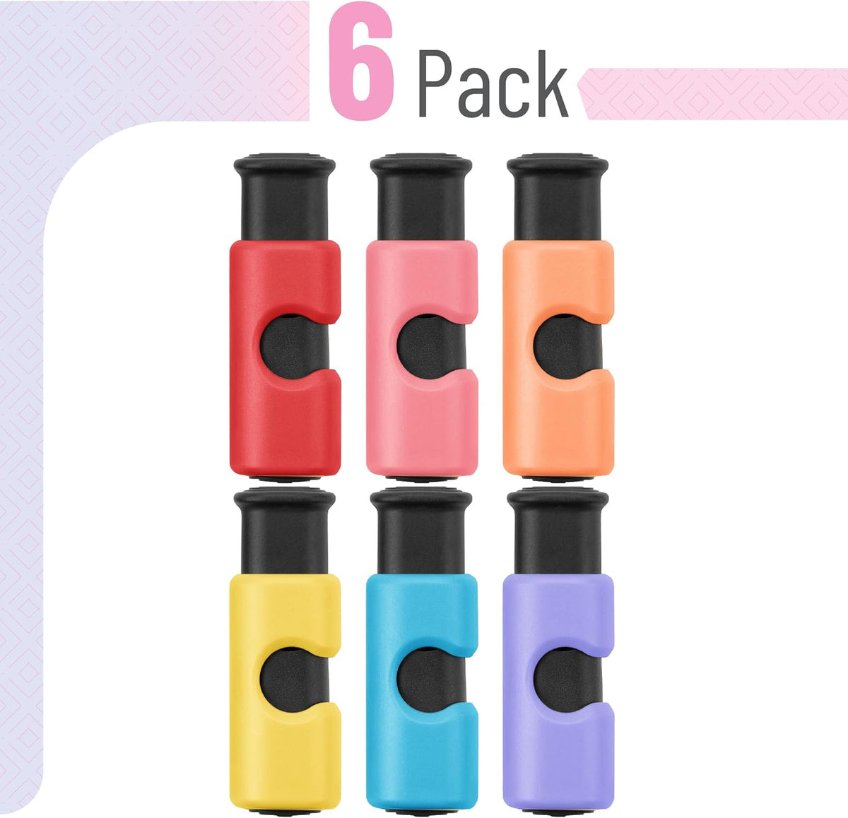 Squeeze and Lock Bread Bag Clips, 2.4 Inch, 8 Pack | Multicolor Squeeze Lock Clips, Reusable Bag Closures for Bread, Snacks, Coffee, Food Storage, Fits Thick and Thin Bags