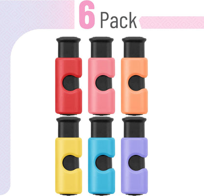Squeeze and Lock Bread Bag Clips, 2.4 Inch, 8 Pack | Multicolor Squeeze Lock Clips, Reusable Bag Closures for Bread, Snacks, Coffee, Food Storage, Fits Thick and Thin Bags