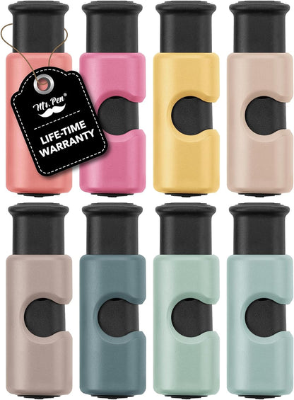 Squeeze and Lock Bread Bag Clips, 2.4 Inch, 8 Pack | Multicolor Squeeze Lock Clips, Reusable Bag Closures for Bread, Snacks, Coffee, Food Storage, Fits Thick and Thin Bags