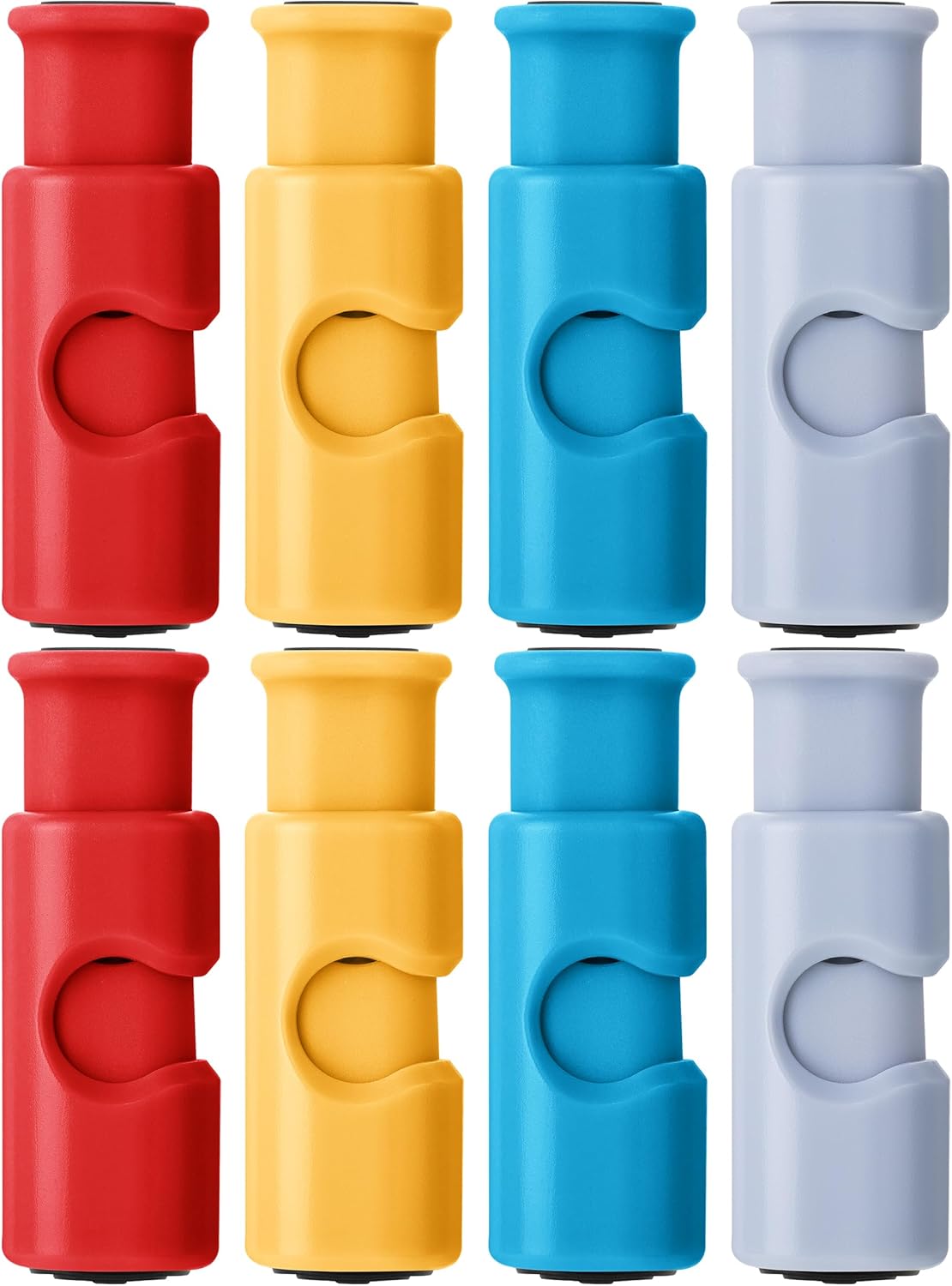 Squeeze and Lock Bread Bag Clips, 2.4 Inch, 8 Pack | Multicolor Squeeze Lock Clips, Reusable Bag Closures for Bread, Snacks, Coffee, Food Storage, Fits Thick and Thin Bags