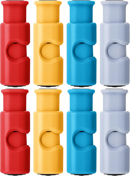 Squeeze and Lock Bread Bag Clips, 2.4 Inch, 8 Pack | Multicolor Squeeze Lock Clips, Reusable Bag Closures for Bread, Snacks, Coffee, Food Storage, Fits Thick and Thin Bags
