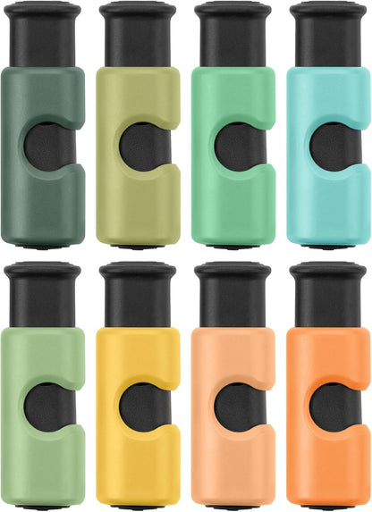 Squeeze and Lock Bread Bag Clips, 2.4 Inch, 8 Pack | Multicolor Squeeze Lock Clips, Reusable Bag Closures for Bread, Snacks, Coffee, Food Storage, Fits Thick and Thin Bags