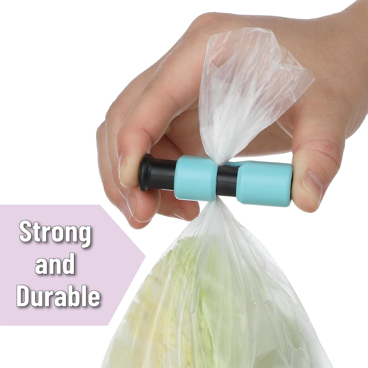 Squeeze and Lock Bread Bag Clips, 2.4 Inch, 8 Pack | Multicolor Squeeze Lock Clips, Reusable Bag Closures for Bread, Snacks, Coffee, Food Storage, Fits Thick and Thin Bags