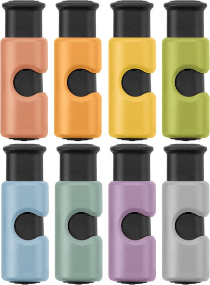 Squeeze and Lock Bread Bag Clips, 2.4 Inch, 8 Pack | Multicolor Squeeze Lock Clips, Reusable Bag Closures for Bread, Snacks, Coffee, Food Storage, Fits Thick and Thin Bags