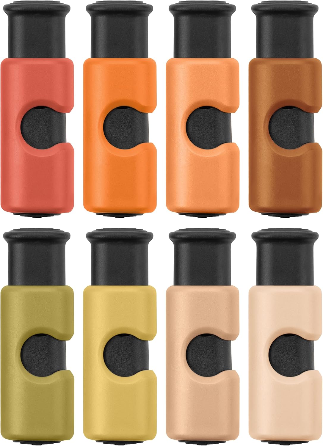 Squeeze and Lock Bread Bag Clips, 2.4 Inch, 8 Pack | Multicolor Squeeze Lock Clips, Reusable Bag Closures for Bread, Snacks, Coffee, Food Storage, Fits Thick and Thin Bags