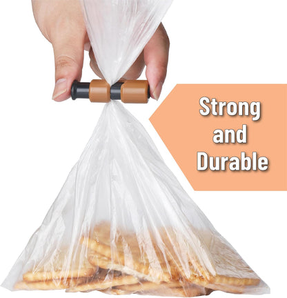 Squeeze and Lock Bread Bag Clips, 2.4 Inch, 8 Pack | Multicolor Squeeze Lock Clips, Reusable Bag Closures for Bread, Snacks, Coffee, Food Storage, Fits Thick and Thin Bags