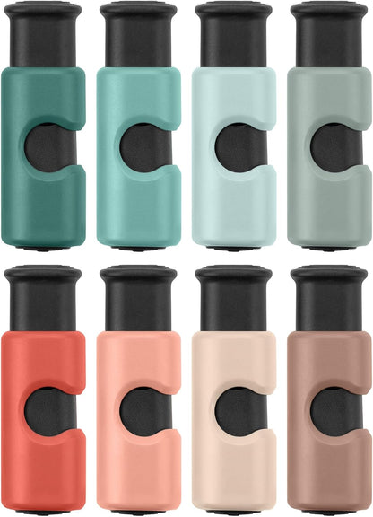 Squeeze and Lock Bread Bag Clips, 2.4 Inch, 8 Pack | Multicolor Squeeze Lock Clips, Reusable Bag Closures for Bread, Snacks, Coffee, Food Storage, Fits Thick and Thin Bags