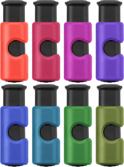 Squeeze and Lock Bread Bag Clips, 2.4 Inch, 8 Pack | Multicolor Squeeze Lock Clips, Reusable Bag Closures for Bread, Snacks, Coffee, Food Storage, Fits Thick and Thin Bags