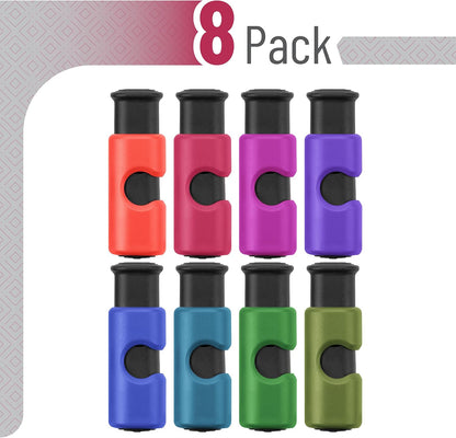 Squeeze and Lock Bread Bag Clips, 2.4 Inch, 8 Pack | Multicolor Squeeze Lock Clips, Reusable Bag Closures for Bread, Snacks, Coffee, Food Storage, Fits Thick and Thin Bags