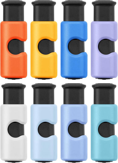 Squeeze and Lock Bread Bag Clips, 2.4 Inch, 8 Pack | Multicolor Squeeze Lock Clips, Reusable Bag Closures for Bread, Snacks, Coffee, Food Storage, Fits Thick and Thin Bags