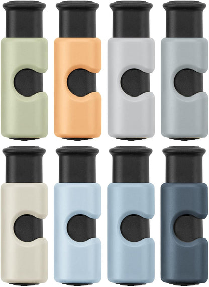 Squeeze and Lock Bread Bag Clips, 2.4 Inch, 8 Pack | Multicolor Squeeze Lock Clips, Reusable Bag Closures for Bread, Snacks, Coffee, Food Storage, Fits Thick and Thin Bags