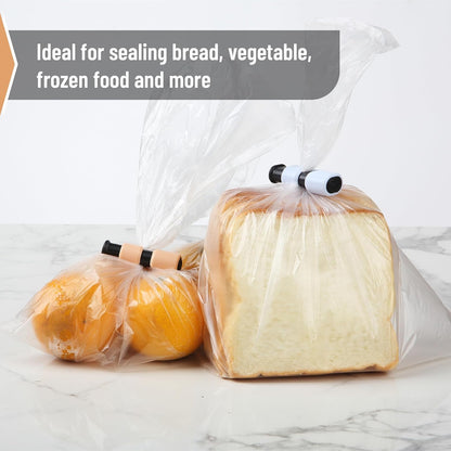 Squeeze and Lock Bread Bag Clips, 2.4 Inch, 8 Pack | Multicolor Squeeze Lock Clips, Reusable Bag Closures for Bread, Snacks, Coffee, Food Storage, Fits Thick and Thin Bags