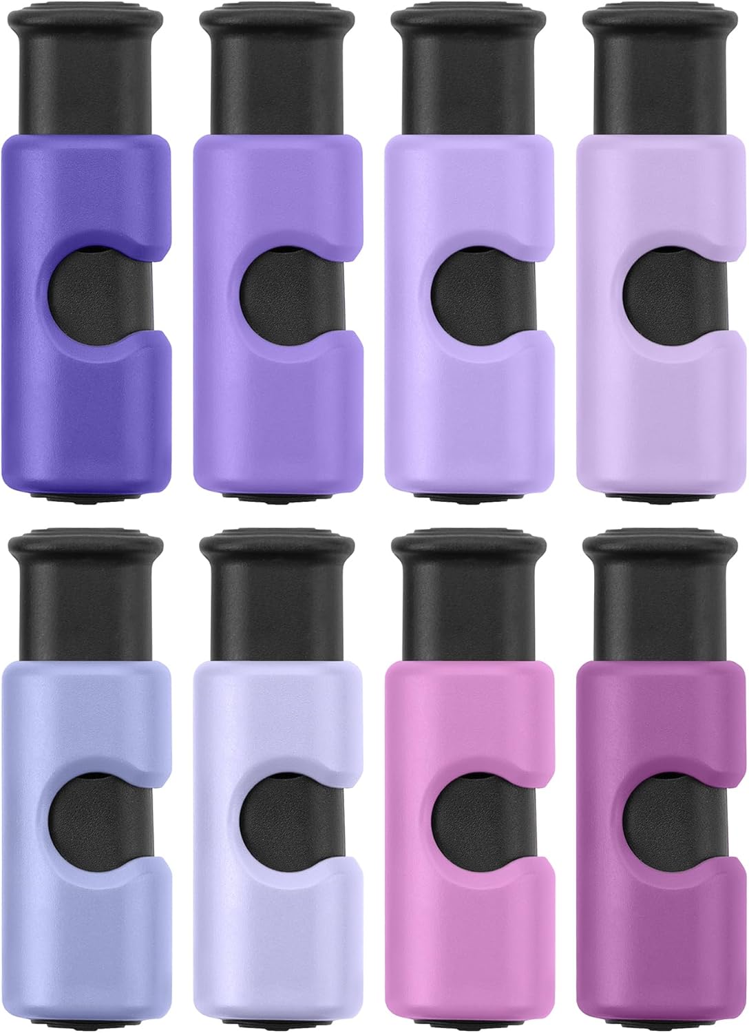 Squeeze and Lock Bread Bag Clips, 2.4 Inch, 8 Pack | Multicolor Squeeze Lock Clips, Reusable Bag Closures for Bread, Snacks, Coffee, Food Storage, Fits Thick and Thin Bags