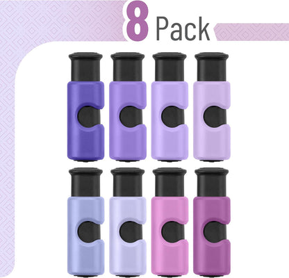 Squeeze and Lock Bread Bag Clips, 2.4 Inch, 8 Pack | Multicolor Squeeze Lock Clips, Reusable Bag Closures for Bread, Snacks, Coffee, Food Storage, Fits Thick and Thin Bags