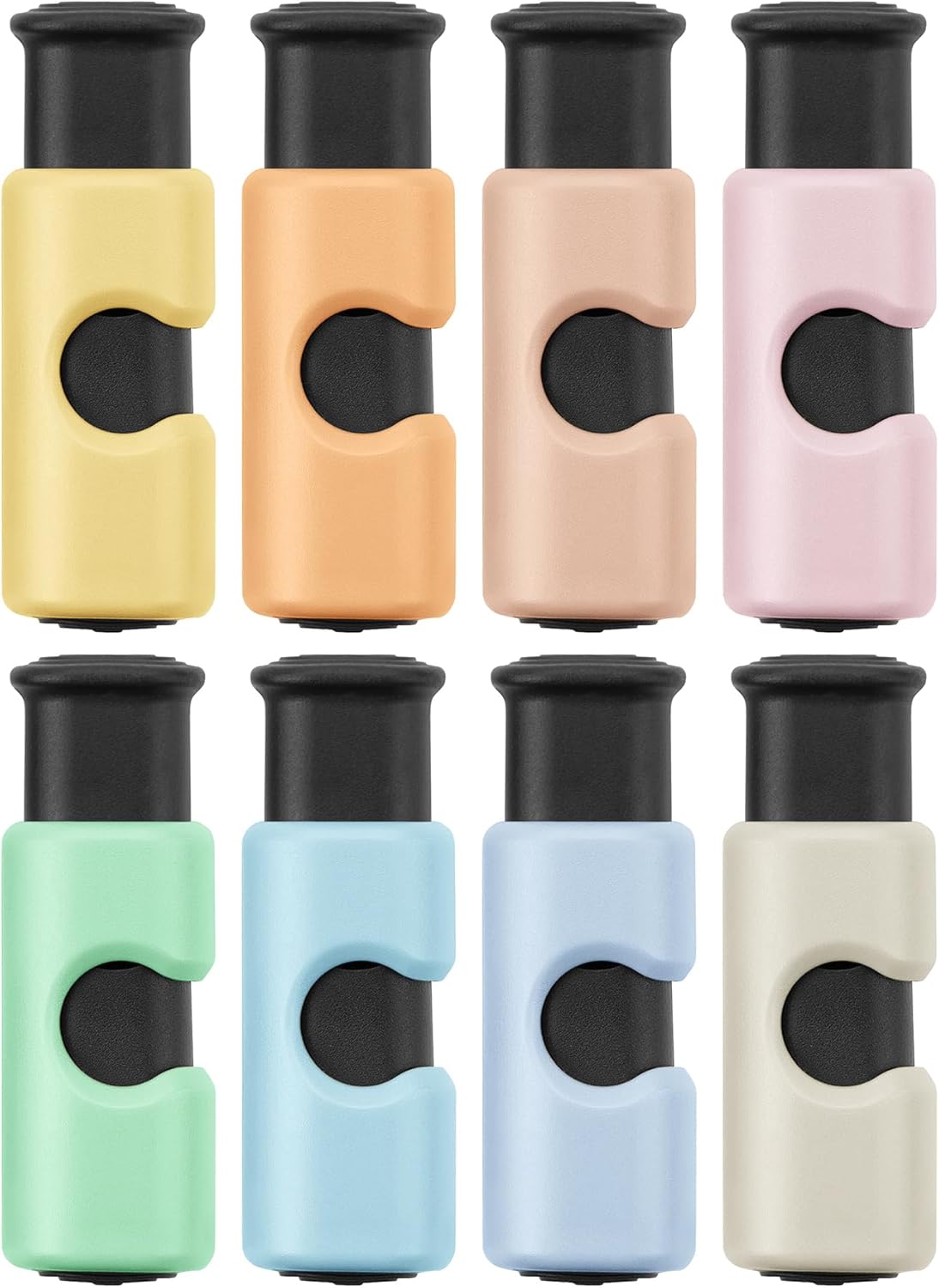 Squeeze and Lock Bread Bag Clips, 2.4 Inch, 8 Pack | Multicolor Squeeze Lock Clips, Reusable Bag Closures for Bread, Snacks, Coffee, Food Storage, Fits Thick and Thin Bags