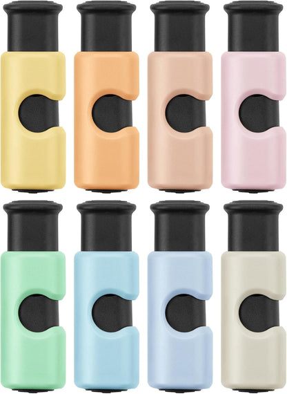 Squeeze and Lock Bread Bag Clips, 2.4 Inch, 8 Pack | Multicolor Squeeze Lock Clips, Reusable Bag Closures for Bread, Snacks, Coffee, Food Storage, Fits Thick and Thin Bags