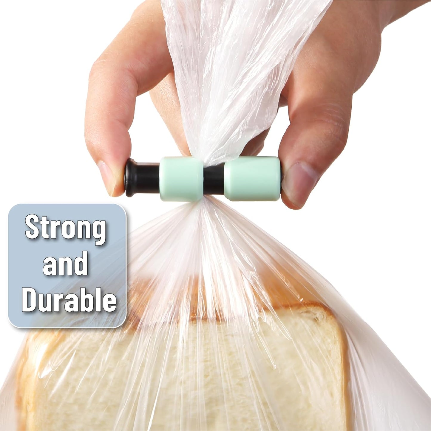 Squeeze and Lock Bread Bag Clips, 2.4 Inch, 8 Pack | Multicolor Squeeze Lock Clips, Reusable Bag Closures for Bread, Snacks, Coffee, Food Storage, Fits Thick and Thin Bags