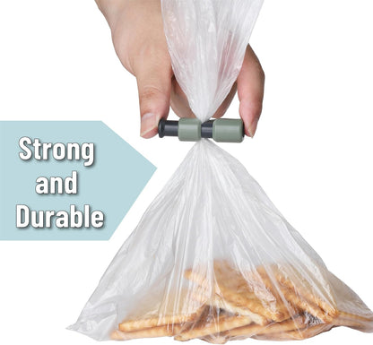 Squeeze and Lock Bread Bag Clips, 2.4 Inch, 8 Pack | Multicolor Squeeze Lock Clips, Reusable Bag Closures for Bread, Snacks, Coffee, Food Storage, Fits Thick and Thin Bags