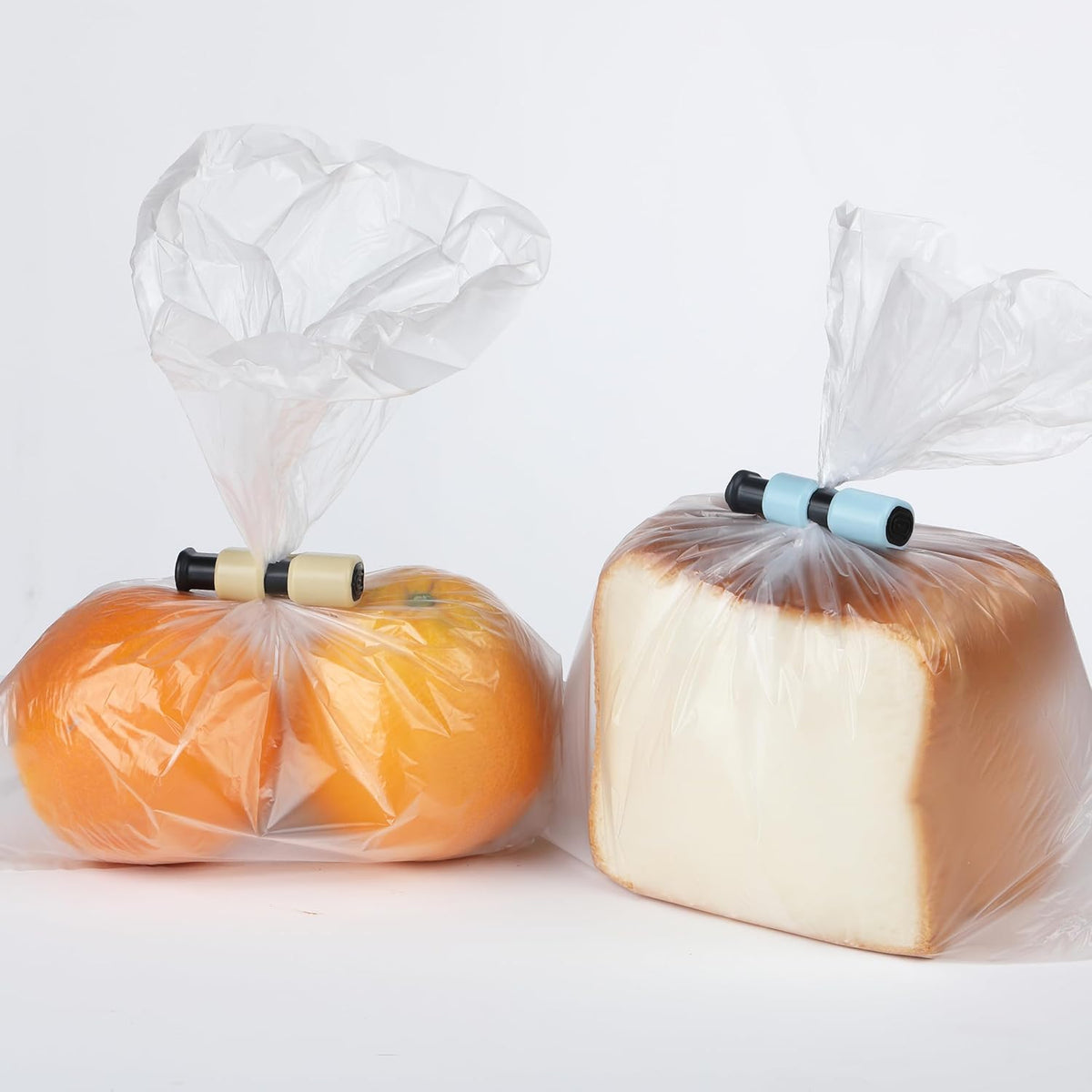 Squeeze and Lock Bread Bag Clips, 2.4 Inch, 8 Pack | Multicolor Squeeze Lock Clips, Reusable Bag Closures for Bread, Snacks, Coffee, Food Storage, Fits Thick and Thin Bags