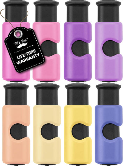 Squeeze and Lock Bread Bag Clips, 2.4 Inch, 8 Pack | Multicolor Squeeze Lock Clips, Reusable Bag Closures for Bread, Snacks, Coffee, Food Storage, Fits Thick and Thin Bags