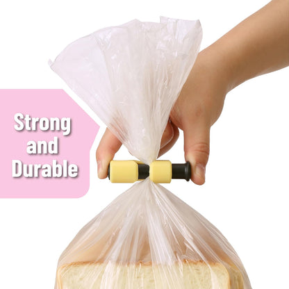 Squeeze and Lock Bread Bag Clips, 2.4 Inch, 8 Pack | Multicolor Squeeze Lock Clips, Reusable Bag Closures for Bread, Snacks, Coffee, Food Storage, Fits Thick and Thin Bags