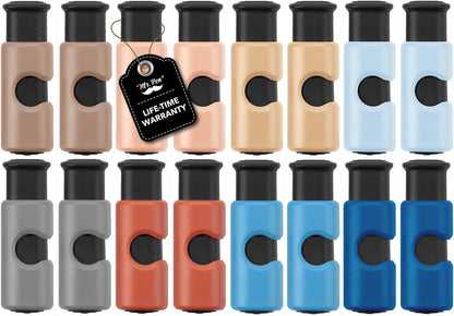 Squeeze and Lock Bread Bag Clips, 2.4 Inch, 8 Pack | Multicolor Squeeze Lock Clips, Reusable Bag Closures for Bread, Snacks, Coffee, Food Storage, Fits Thick and Thin Bags