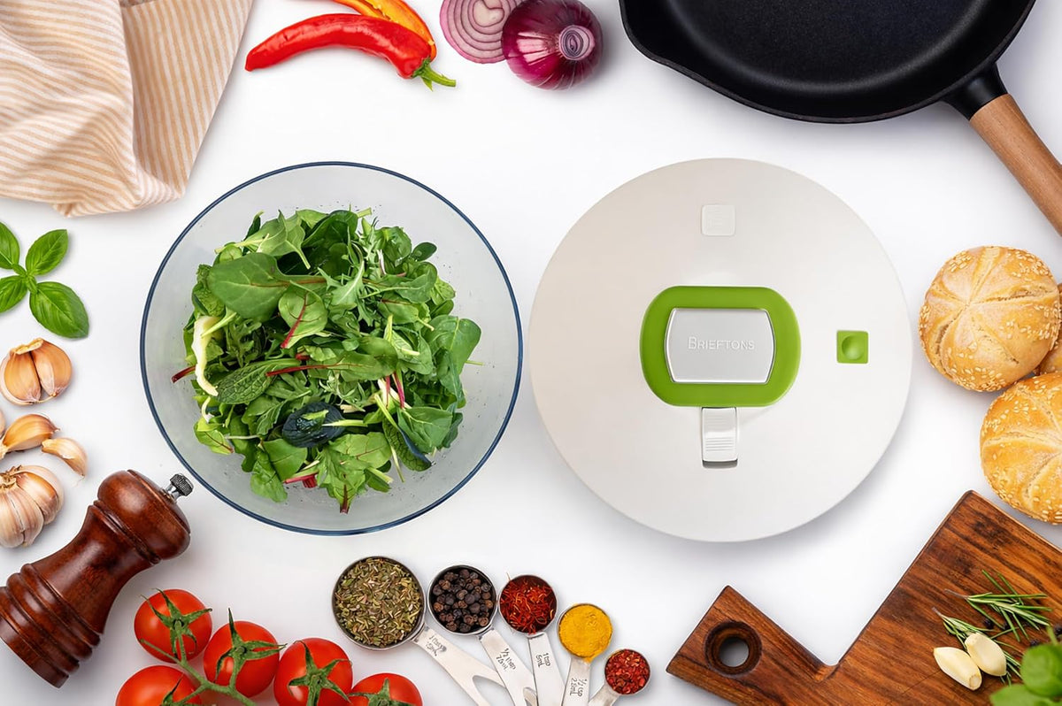Large 6.2-Quart Collapsible Salad Spinner: Manual One-Handed Pump Vegetable Washer Dryer Drainer Strainer, BPA-Free Bowl, Basket Colander & Lid, Compact Storage, for Greens Herbs Fruits