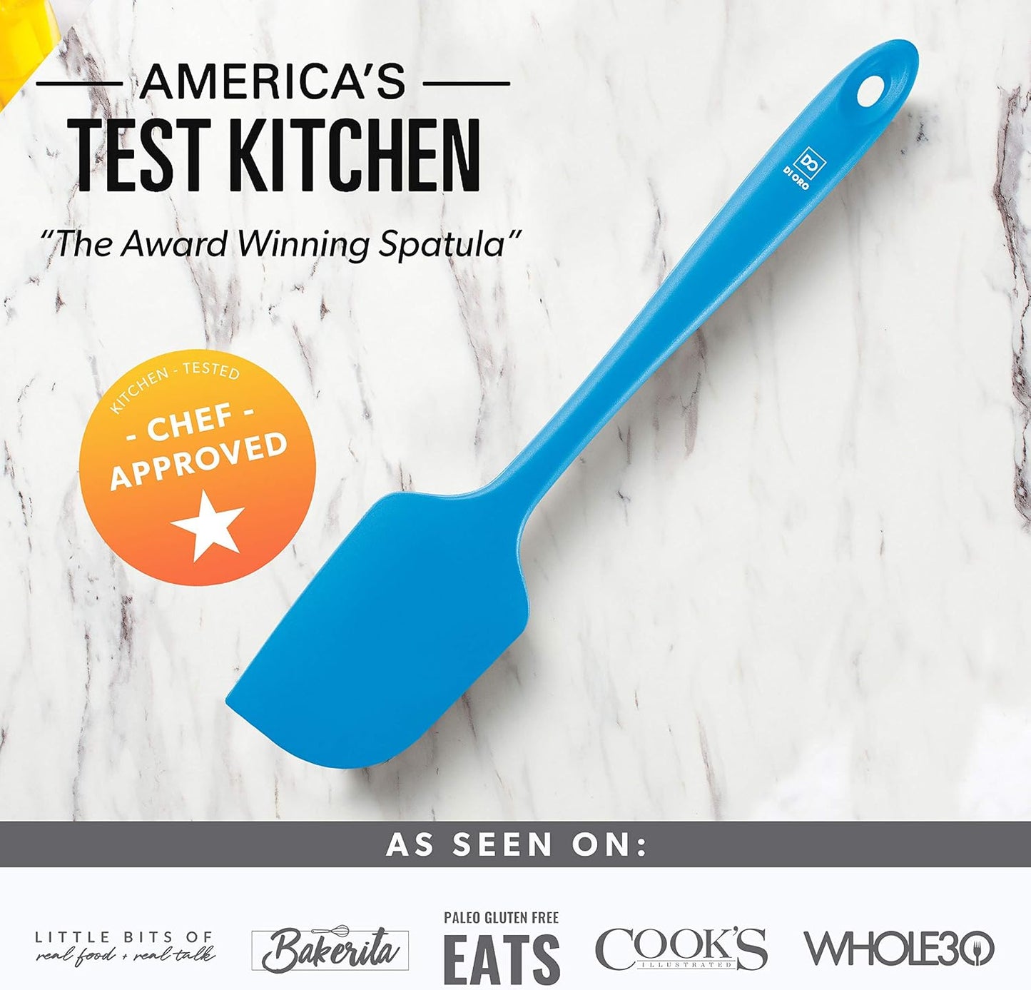 Silicone Spatula Set - Rubber Kitchen Spatulas for Baking, Cooking, & Mixing - 600°F Heat-Resistant & BPA Free Silicone Scraper Spatulas for Nonstick Cookware - Dishwasher Safe (3pc, Black)