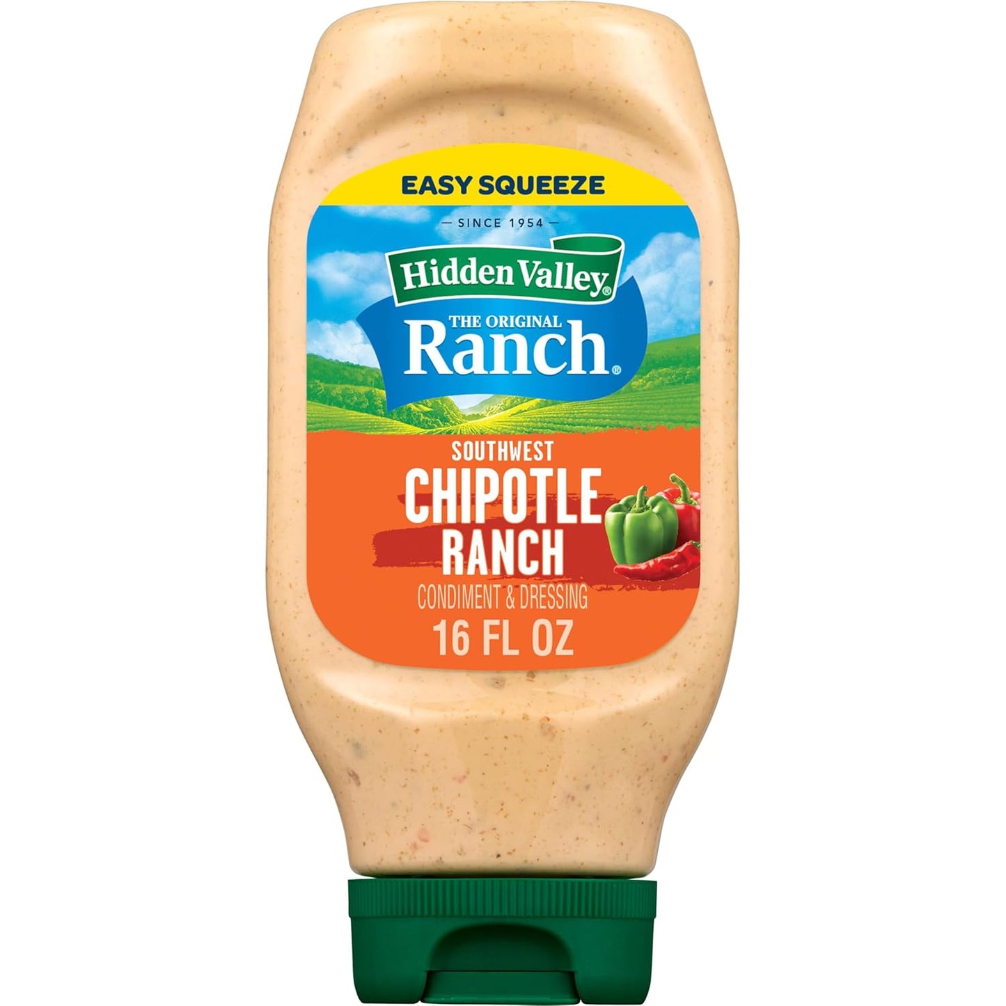 Southwest Chipotle Ranch Condiment and Dressing, Easy Squeeze Bottle, 16 Fl Oz (Package May Vary)