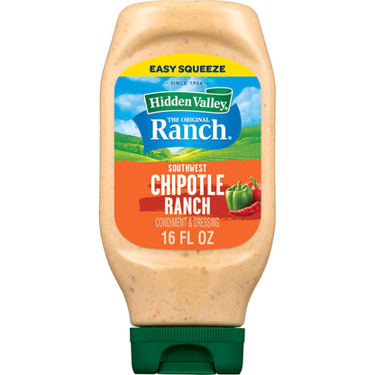Southwest Chipotle Ranch Condiment and Dressing, Easy Squeeze Bottle, 16 Fl Oz (Package May Vary)