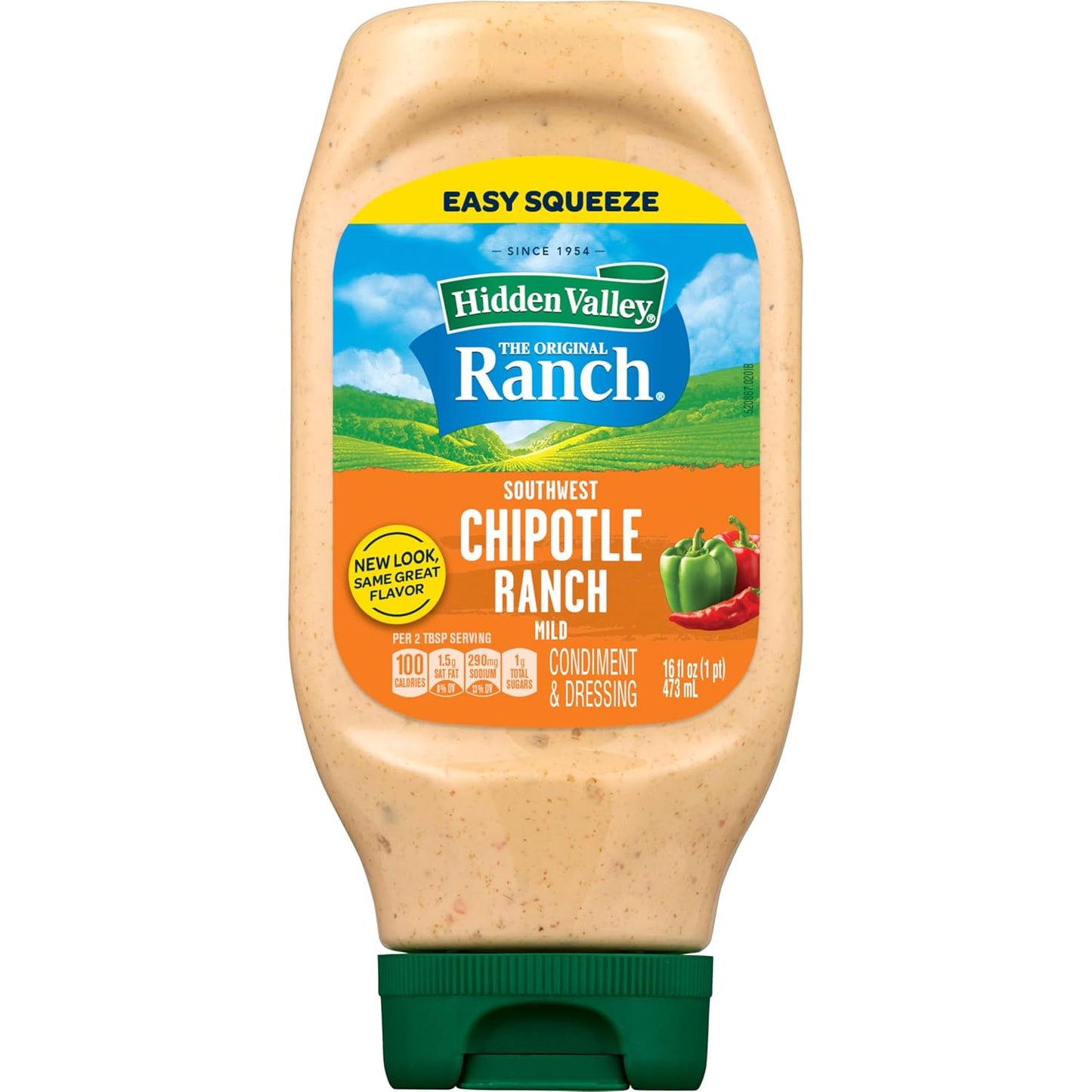 Southwest Chipotle Ranch Condiment and Dressing, Easy Squeeze Bottle, 16 Fl Oz (Package May Vary)
