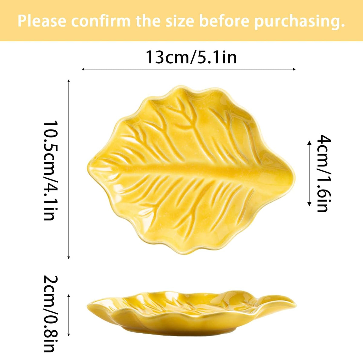 Ceramic Spoon Rest, 5.1 in Leaf Shape for Stove Top and Counter | Fits spoons, ladles, spatulas and coffee stirrers beside the stove, sink, coffee bar or dining table.