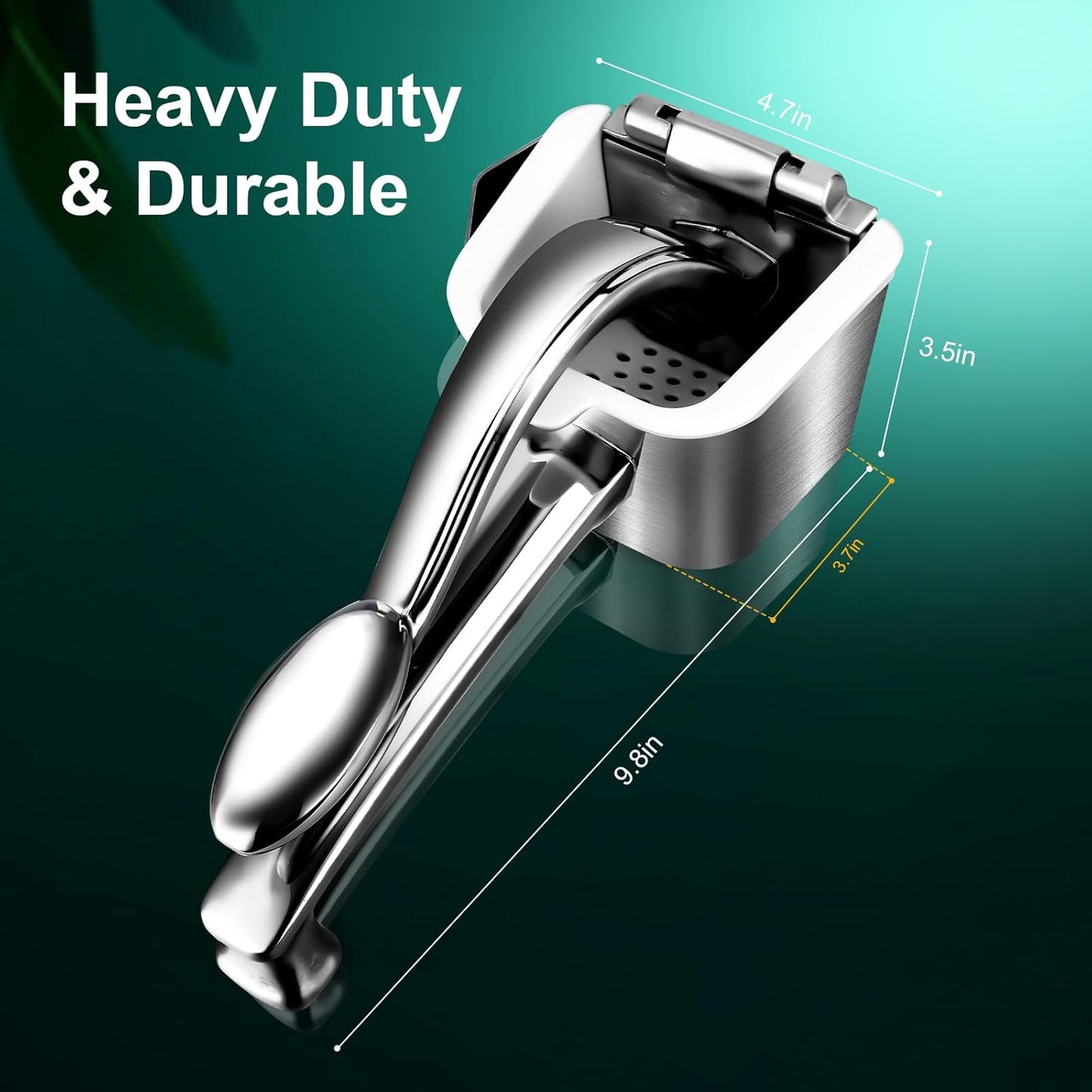 Manual Citrus Juicer Press - Heavy Duty Stainless Steel Lemon/Orange Squeezer, Non-Slip Ergonomic Handheld Fruit Press, Rustproof & Dishwasher Safe Juice Extractor for Citrus, Exprimidor de Limones