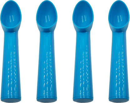 4pcs Plastic Ice Cream Scoop Nonstick Melon Baller Spoon for Ice Cream, Fruits, Yogurt, Sorbet, and Melon Balls(Pink)