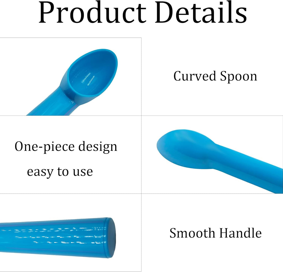 4pcs Plastic Ice Cream Scoop Nonstick Melon Baller Spoon for Ice Cream, Fruits, Yogurt, Sorbet, and Melon Balls(Pink)