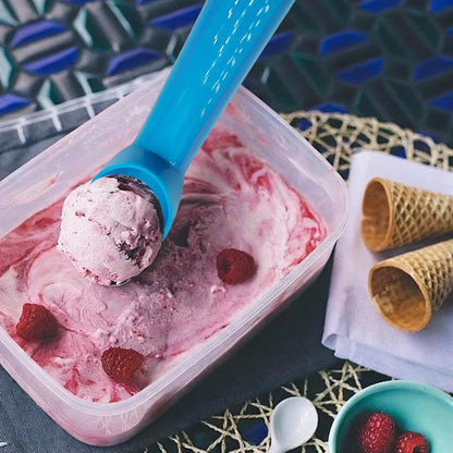4pcs Plastic Ice Cream Scoop Nonstick Melon Baller Spoon for Ice Cream, Fruits, Yogurt, Sorbet, and Melon Balls(Pink)