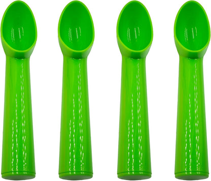 4pcs Plastic Ice Cream Scoop Nonstick Melon Baller Spoon for Ice Cream, Fruits, Yogurt, Sorbet, and Melon Balls(Pink)