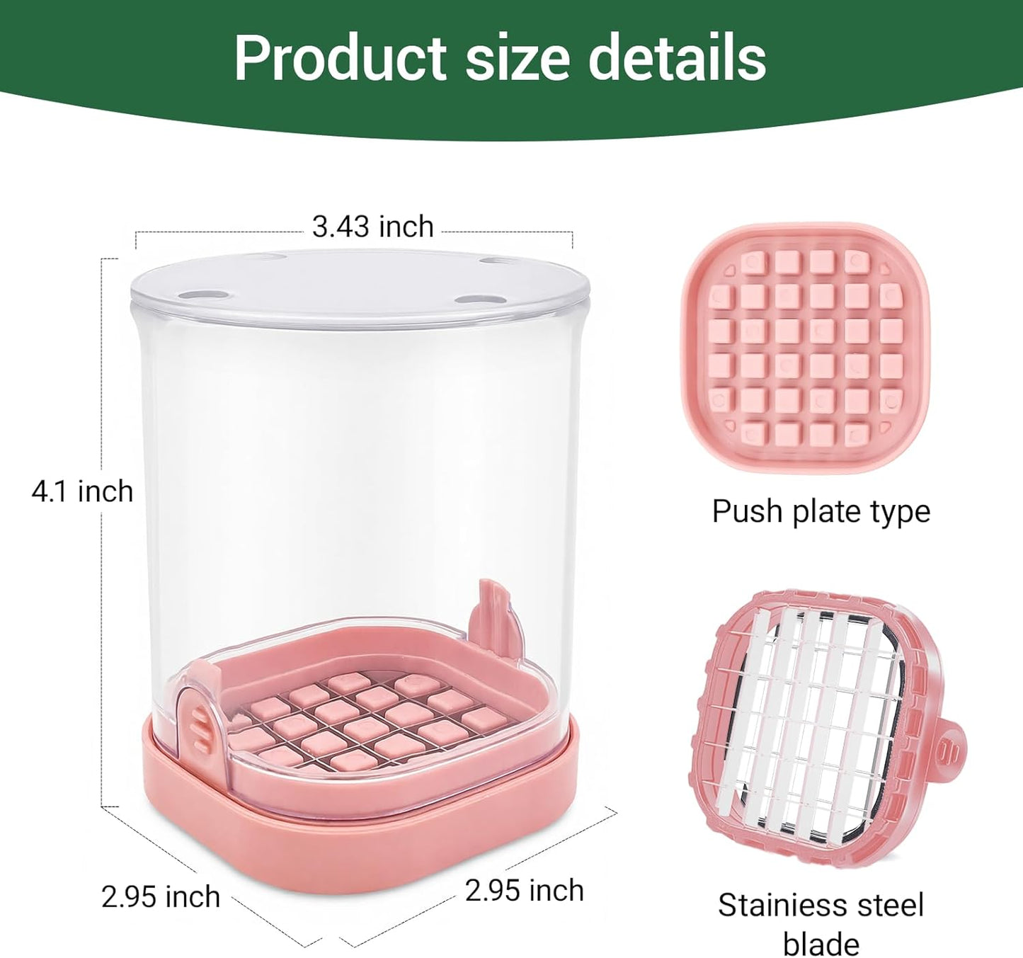 Veggie Chopper,Mini Vegetable Cutter Fruit Slicer Cup-Food Dicer with Container for Onion, Strawberry Slicer-Efficient Vegetable Chopper(Black)