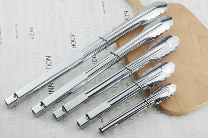 3PCS Stainless Steel Kitchen Tongs 7/9/12 Inch Cooking Tongs Set
