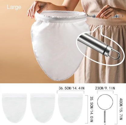 Fine Mesh Cheese Cloth, Fine Mesh Strainer Bags, Nut Milk Bag S