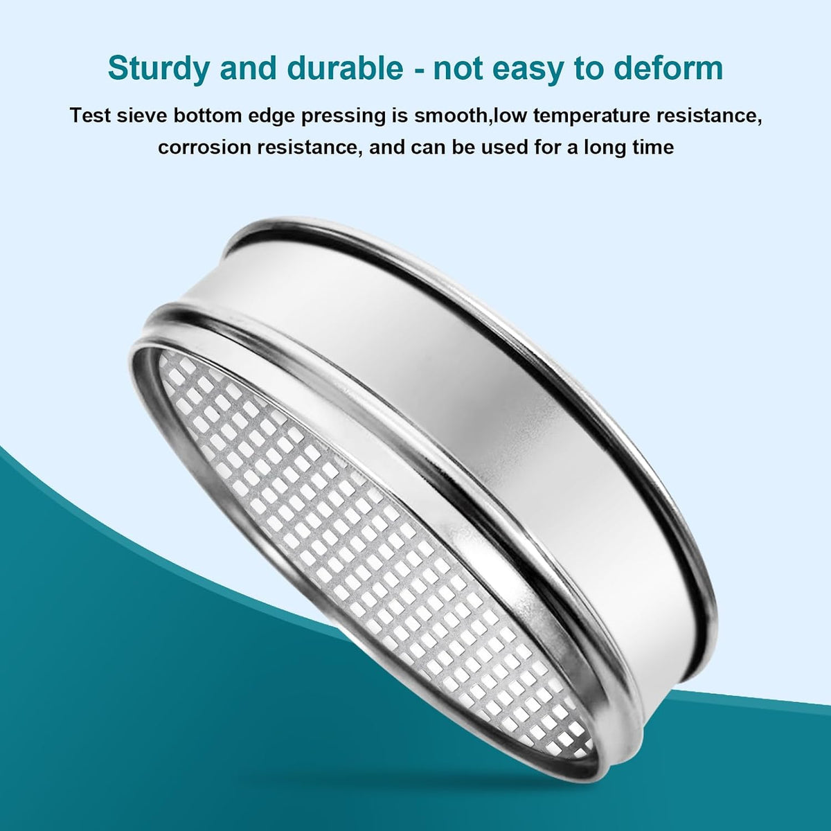 7.9" (20cm) 304 Stainless Steel Lab Sieve, 10 Mesh (2mm) Screen Sifter - Colors B