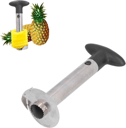 Pineapple Corer, Stainless Steel Pineapple Cutter Tool with Ergonomic Handle, Easy to Use for Peeling Coring Slicing