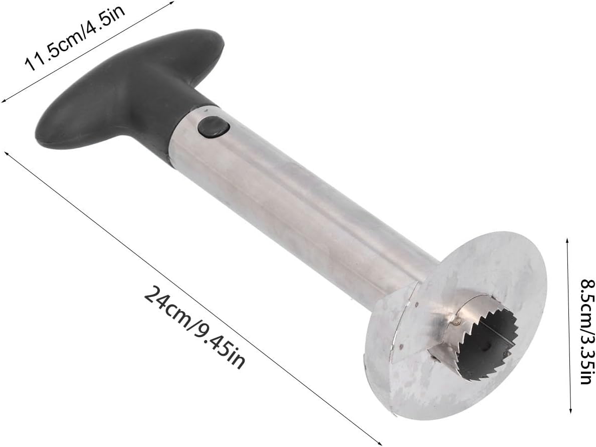 Pineapple Corer, Stainless Steel Pineapple Cutter Tool with Ergonomic Handle, Easy to Use for Peeling Coring Slicing