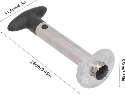 Pineapple Corer, Stainless Steel Pineapple Cutter Tool with Ergonomic Handle, Easy to Use for Peeling Coring Slicing
