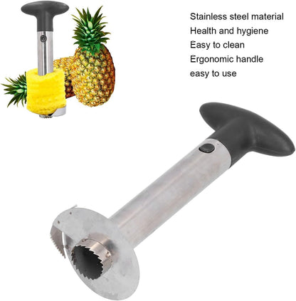 Pineapple Corer, Stainless Steel Pineapple Cutter Tool with Ergonomic Handle, Easy to Use for Peeling Coring Slicing